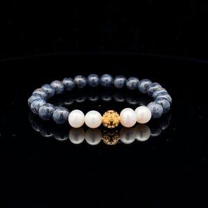 18K Gold Money Coin Ball Gemstones Birthstones Pearl Sapphire 6mm